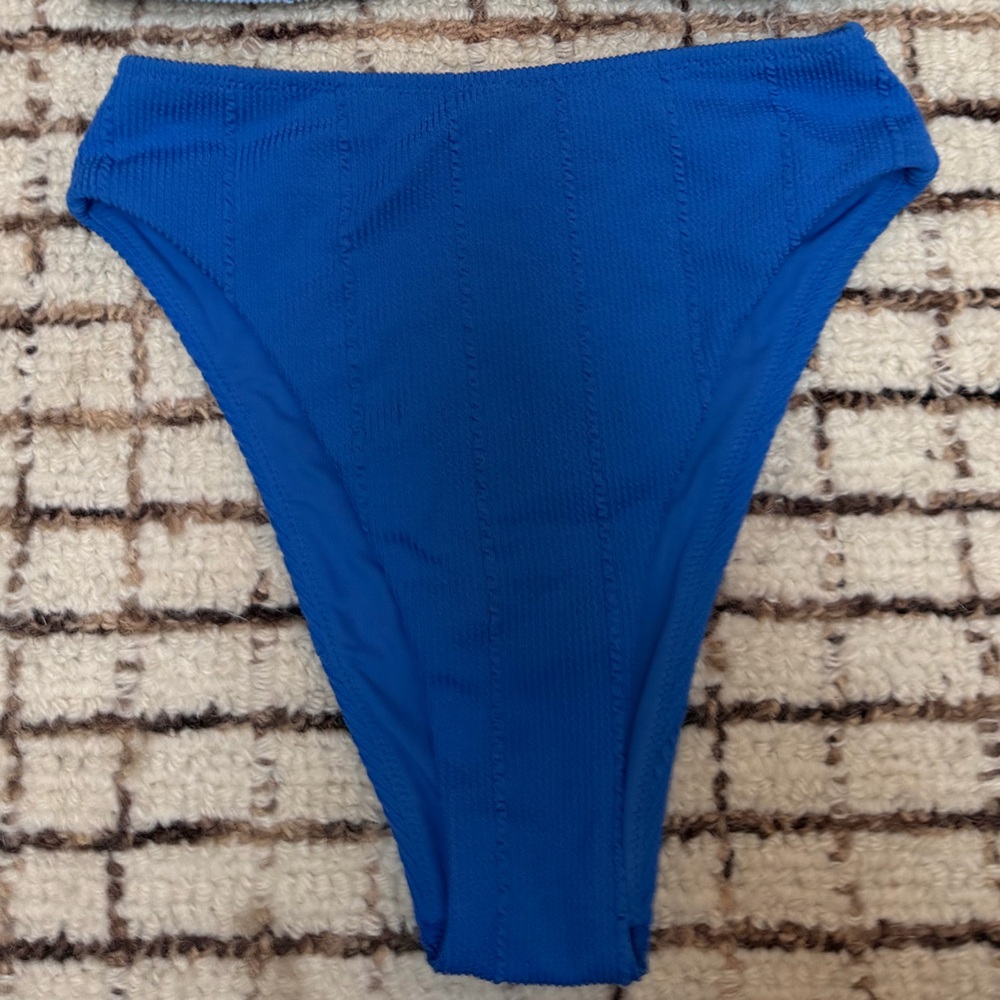 aerie Ribbed Swim Bottoms in Vibrant Blue